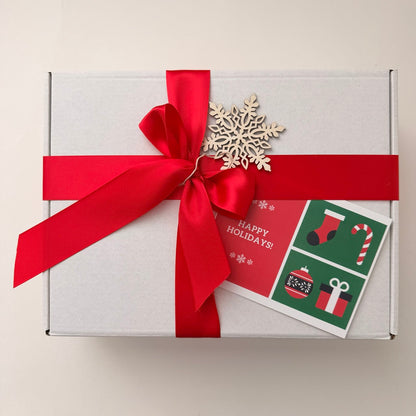 Holiday Coffee Gift Box with Coffee Maker, 2 Mugs & LED Elk/Bear